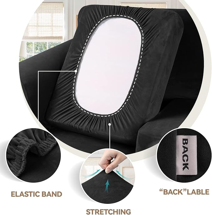 WEERRW Velvet Stretch Chair Sofa Slipcover - Image 3