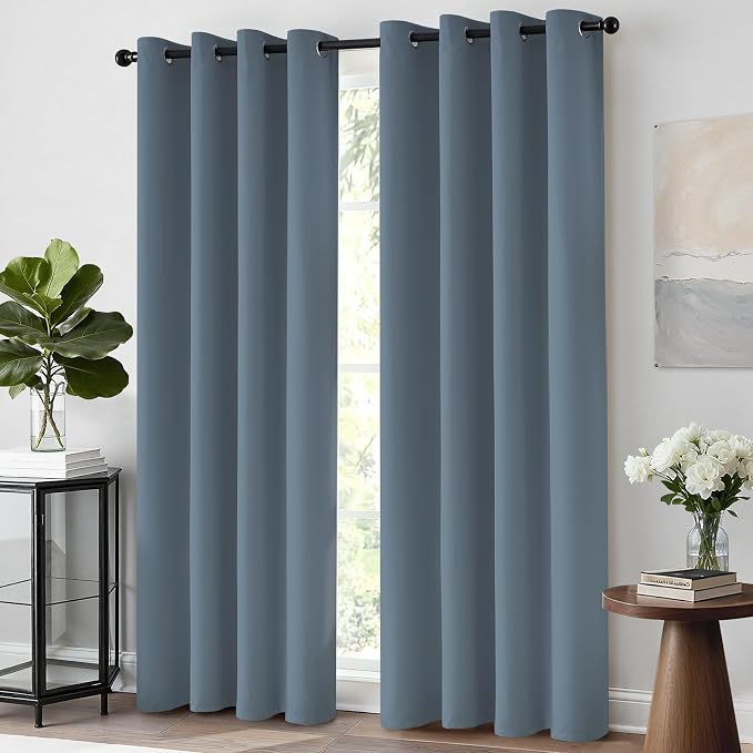 Yakamok Light Blocking Room Darkening Thermal Curtain Panels Blackout Curtains - Image 2