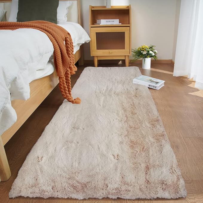 Ghouse Ultra Soft Faux Rabbit Fur Rug, Machine Washable Area Rugs by Ghouse