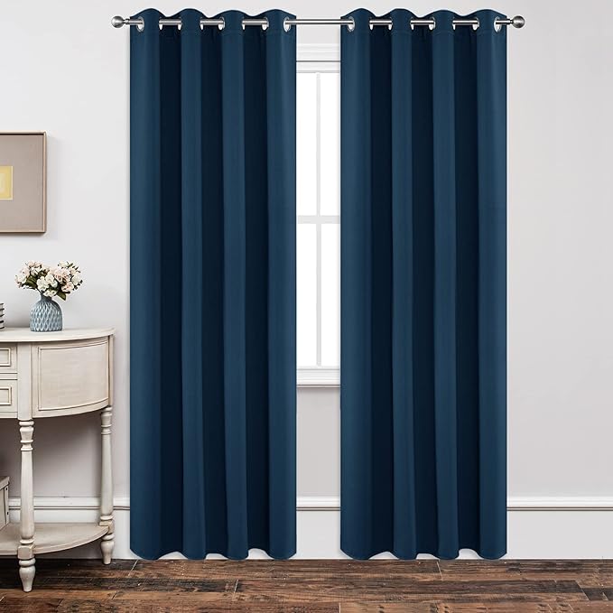 Joydeco Blackout Curtains 84 Inch Length 2 Panels Set, Thermal Insulated Long by JOYDECO