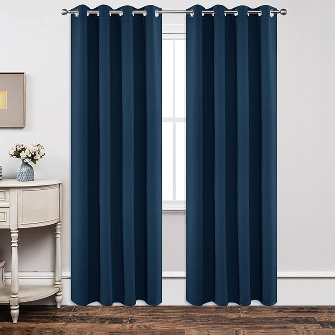 Joydeco Blackout Curtains 84 Inch Length 2 Panels Set, Thermal Insulated Long by JOYDECO