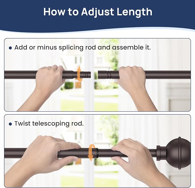 ENJOYBASICS No Drill Curtain Rods - Image 5