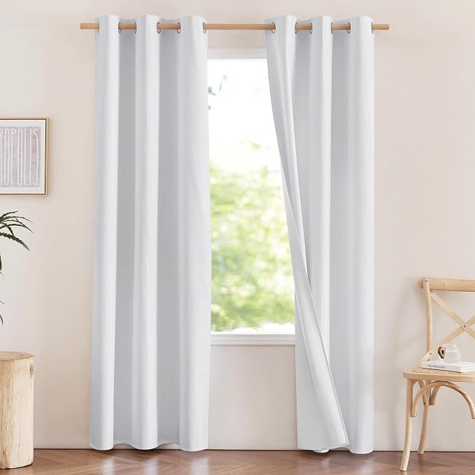 NICETOWN 100% Absolutely Blackout Linen Curtains by NICETOWN
