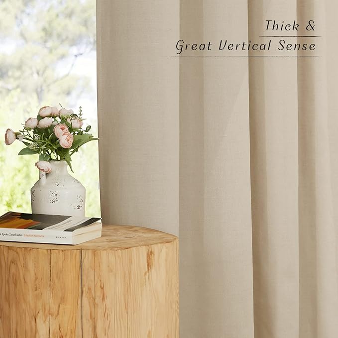NICETOWN Linen Curtains 96 inches Long - Image 6