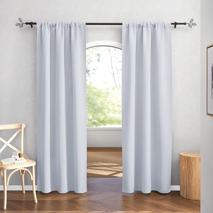 RYB HOME Curtains for Bedroom 84 inches Long 2 Panels Set, Privacy Thermal by RYBHOME