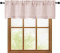 OWENIE Blush Pink Valances for Windows 1 Pcs, Light Filtering Textured by OWENIE