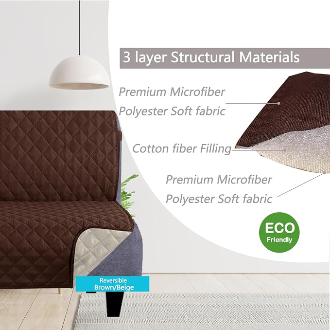 U-NICE HOME Futon Sofa Covers Reversible Sofa Slipcover Armless Couch Cover - Image 3