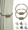 BEL AVENIR Magnetic Curtain Tiebacks, Decorative Drapery Holdbacks Modern Woven by BELAVENIR