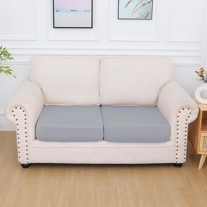 hyha Milk Silk Couch Cushion Covers, Soft Magic Sofa Covers Washable - Image 7