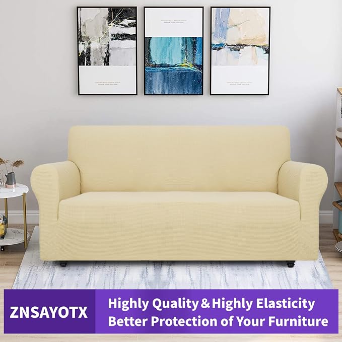 ZNSAYOTX Super Stretch Couch Cover Universal Sofa Covers - Image 5