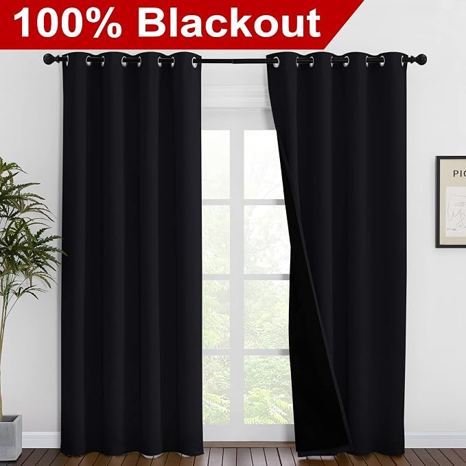 NICETOWN High-End Thermal Curtains, Full Blackout Curtains 86 inches Long - Image 2