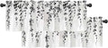Watercolor Grey Leaves Window Valance by debraleye
