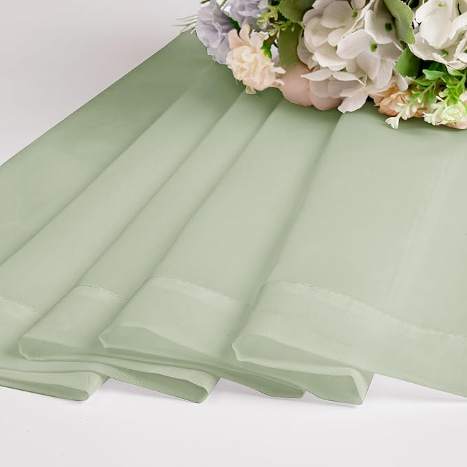 OWENIE Sheer Curtains 84 inches Long 2 Panels Set - Image 5
