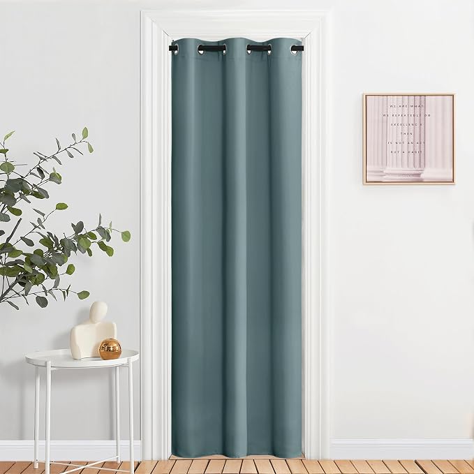 NICETOWN Blackout Greyish Blue Curtains & Drapes - Image 2