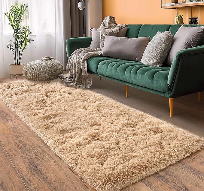 Pionblank Fluffy Runner Rugs for Bedroom 2x6, Modern Shaggy Area Rug for - Image 4