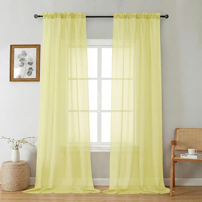 Gwine Sheer Curtains 96 Inches Long by Gwine