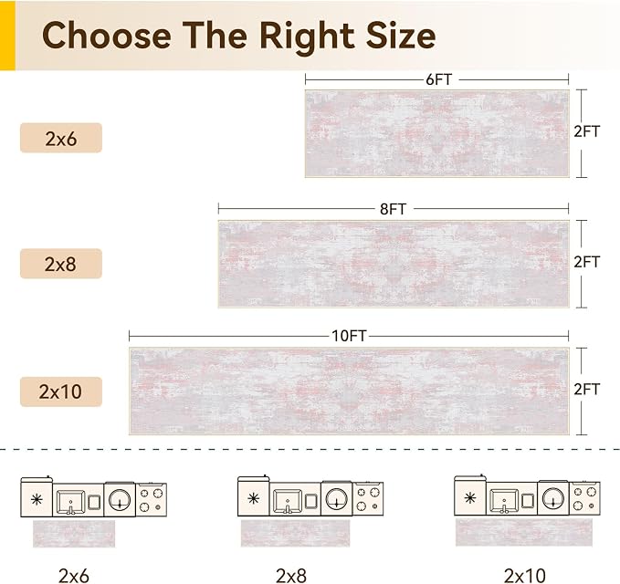 Washable Area Rugs 2'x8' Non-Slip Modern Abstract Soft - Image 2