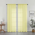 OWENIE Sheer Curtains 72 Inches Long 2 Panels Set, Modern Light Filtering Sheer by OWENIE