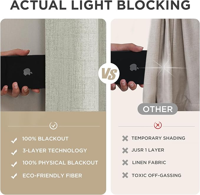 Joydeco Linen Blackout Curtains - Image 5
