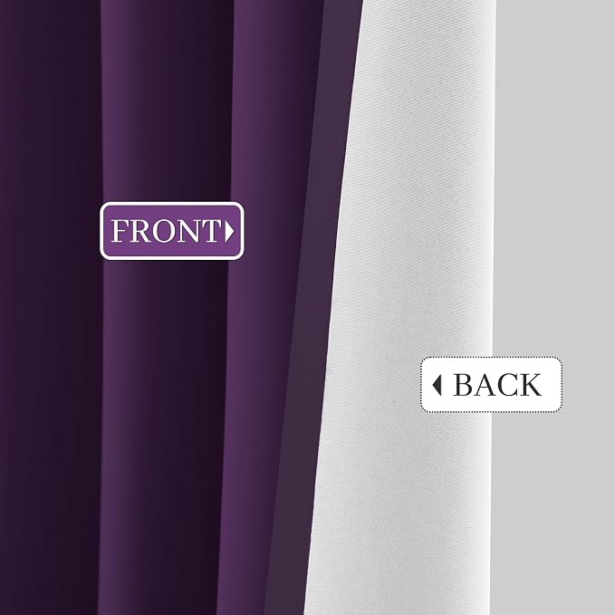 Yakamok Room Darkening 100% Blackout Curtains Grommet Window Treatments - Image 9