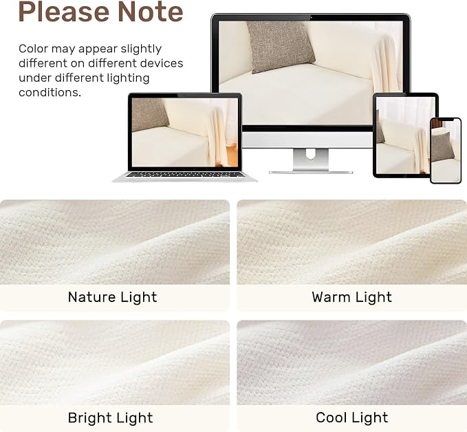 Sectional Couch Covers, 2 Pieces Washable L Shaped Couch Covers Sofa Blanket - Image 8
