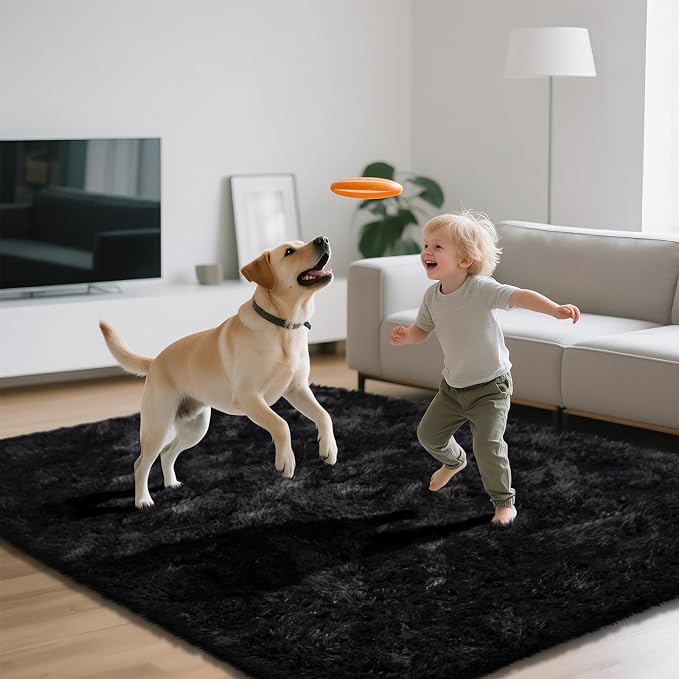 Shag Area Rugs for Bedroom Living Room, 5X8 Ultra Soft Fluffy Area Rugs for Dorm - Image 2