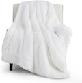 Bedsure GentleSoft Fluffy White Throw Blanket, Soft Cozy Furry Sherpa Fleece by BEDSURE