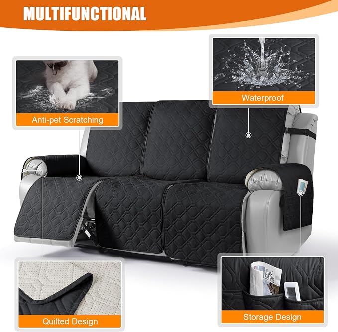 VANSOFY Waterproof Recliner Couch Covers, Sofa Covers 1-Piece Washable - Image 7