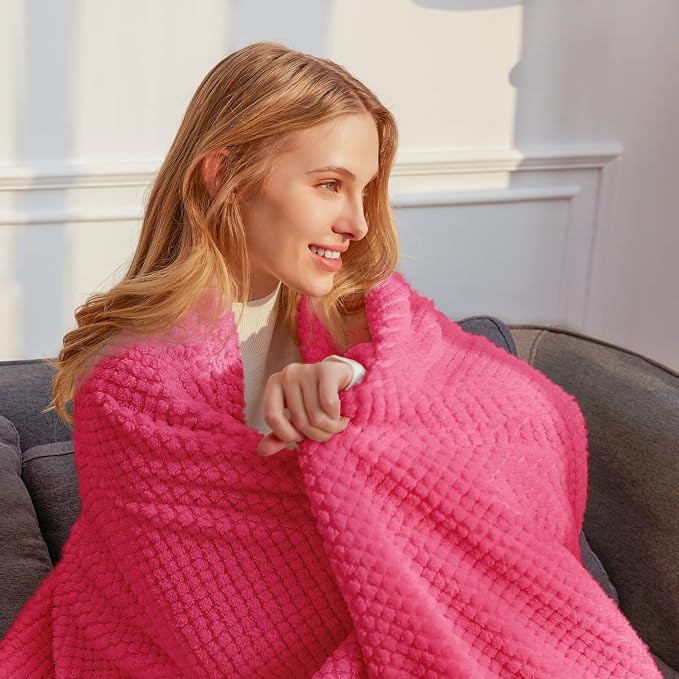 Whale Flotilla King Size Fuzzy Fleece Blanket - Image 3