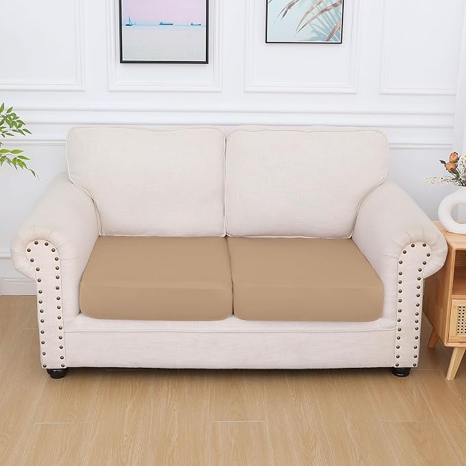 hyha Milk Silk Couch Cushion Covers, Soft Magic Sofa Covers Washable - Image 7