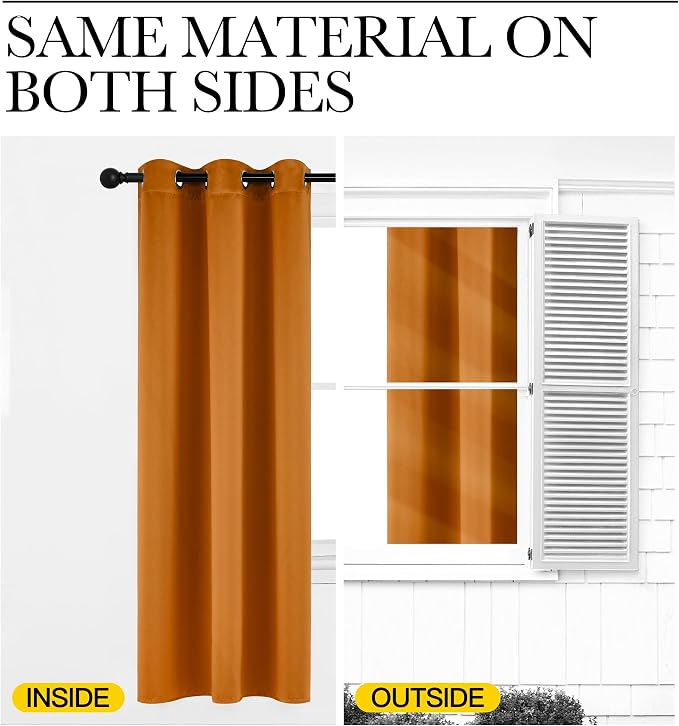 NICETOWN Room Darkening Cafe Satin Curtains - Image 6