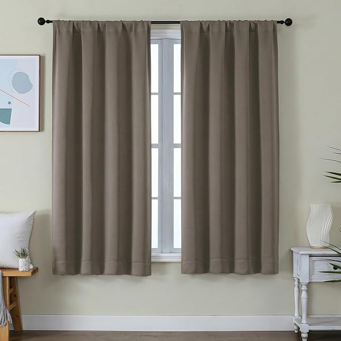 Simplebrand Ava Latte Blackout Curtains by Simplebrand