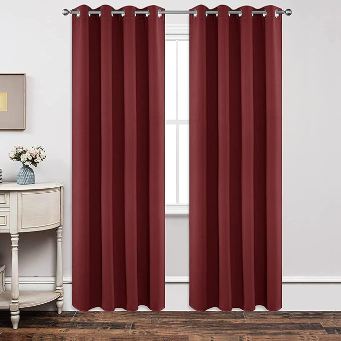 Joydeco Blackout Curtains 90 Inch Length 2 Panels Set, Thermal Insulated Long by JOYDECO