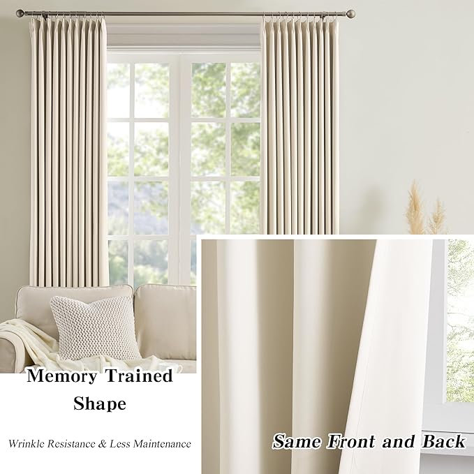 Pleated Blackout Curtains 95 inch Length - Image 6