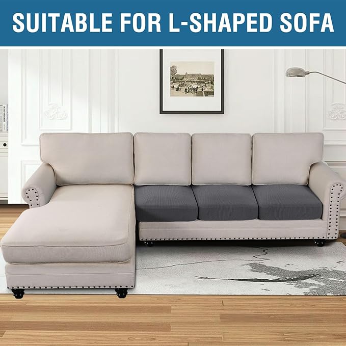 H.VERSAILTEX Super Stretch Individual Seat Cushion Covers Sofa Covers Couch - Image 9