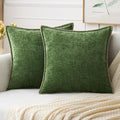 MIULEE Pack of 2 Christmas Pillow Covers 16x16 Inch Moss Green Farmhouse by MIULEE