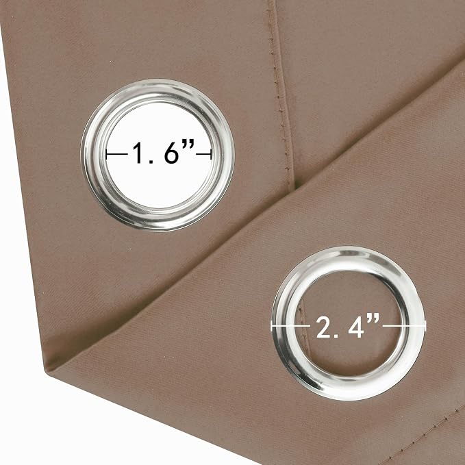 Cappuccino Blackout Curtains 42 x 54 Inch Length Set of 2 Panels Grommet - Image 5