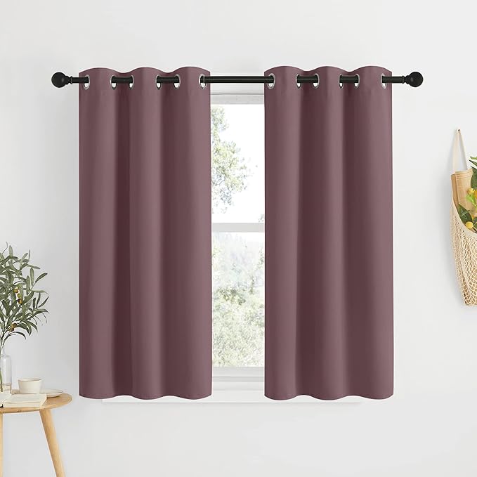 NICETOWN Dry Rose Blackout Shack Curtains Noise Reducing, Thermal Insulated and by NICETOWN