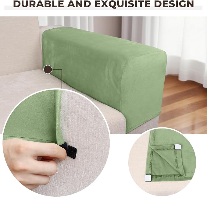 Couch Arm Covers 2 Pcs Sofa Armrest Covers Stretch Couch, Armrest Cover - Image 3