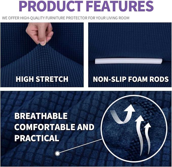 ZNSAYOTX Stretch Oversized Couch Cover Universal Sofa Covers - Image 4