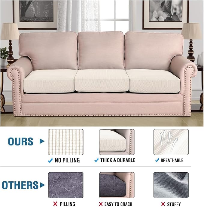H.VERSAILTEX Super Stretch Individual Seat Cushion Covers - Image 2