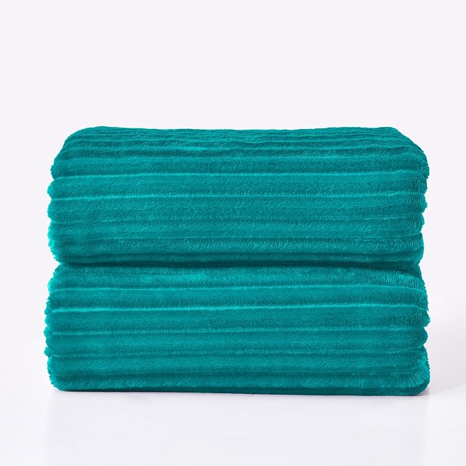 BEDELITE Fleece Blanket Queen Size – 3D Ribbed Jacquard Soft and Warm - Image 9