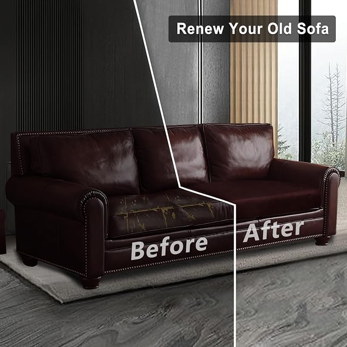 Leather Look Couch Cushion Covers Sofa Seat Slipcovers Sets Couches Furniture - Image 7