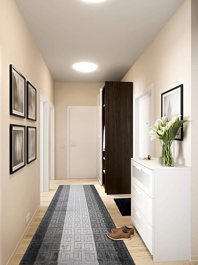 31 Ft Gray Extra Long Hallway Runner Rug, Non Slip Washable, Pet Friendly | - Image 3