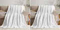 KMUSET Fleece Blanket Throw Size White Lightweight Super Soft Cozy Luxury Bed by COZYBLANKETHappyHomeLife