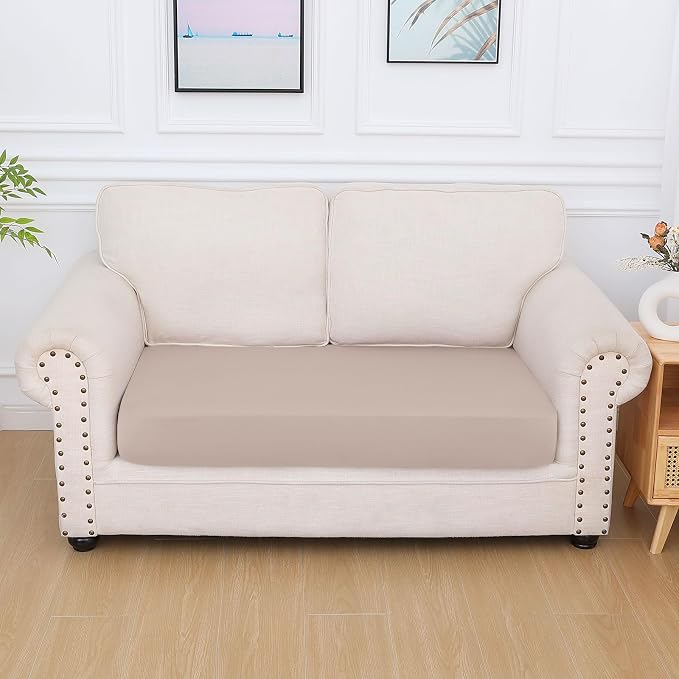 hyha Milk Silk Couch Cushion Covers, Soft Magic Sofa Covers Washable - Image 7