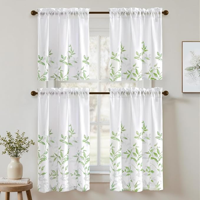 HOMEIDEAS Kitchen Curtains, Short Non-See-Through Privacy 30X36 Inch Length - Image 8