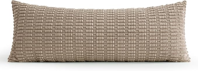 MIULEE Pack of 1 Light Brown Long Body Lumbar Decorative Throw Pillow Cover - Image 6