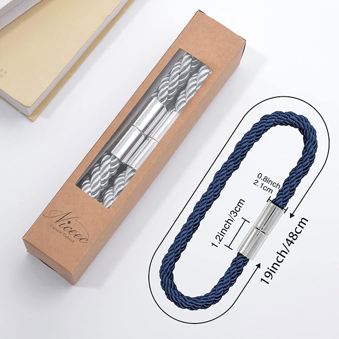 NICEEC 2 Pack Strong Magnetic Curtain Tiebacks Modern Simple Style Drape Tie - Image 5