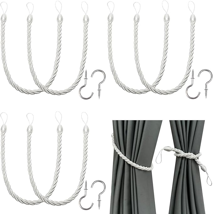 BEL AVENIR Curtain Ropes Tiebacks Tie-Backs, Curtain Handmade Holdbacks by BELAVENIR